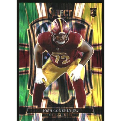 2025 Select Prizm Green and Yellow Shock #187 Josh Conerly Jr.