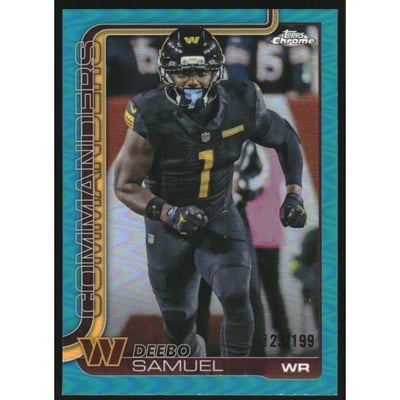 2025 Topps Chrome Aqua Refractors #294 Deebo Samuel