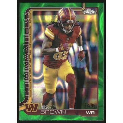 2025 Topps Chrome Green Lava Refractors #293 Noah Brown