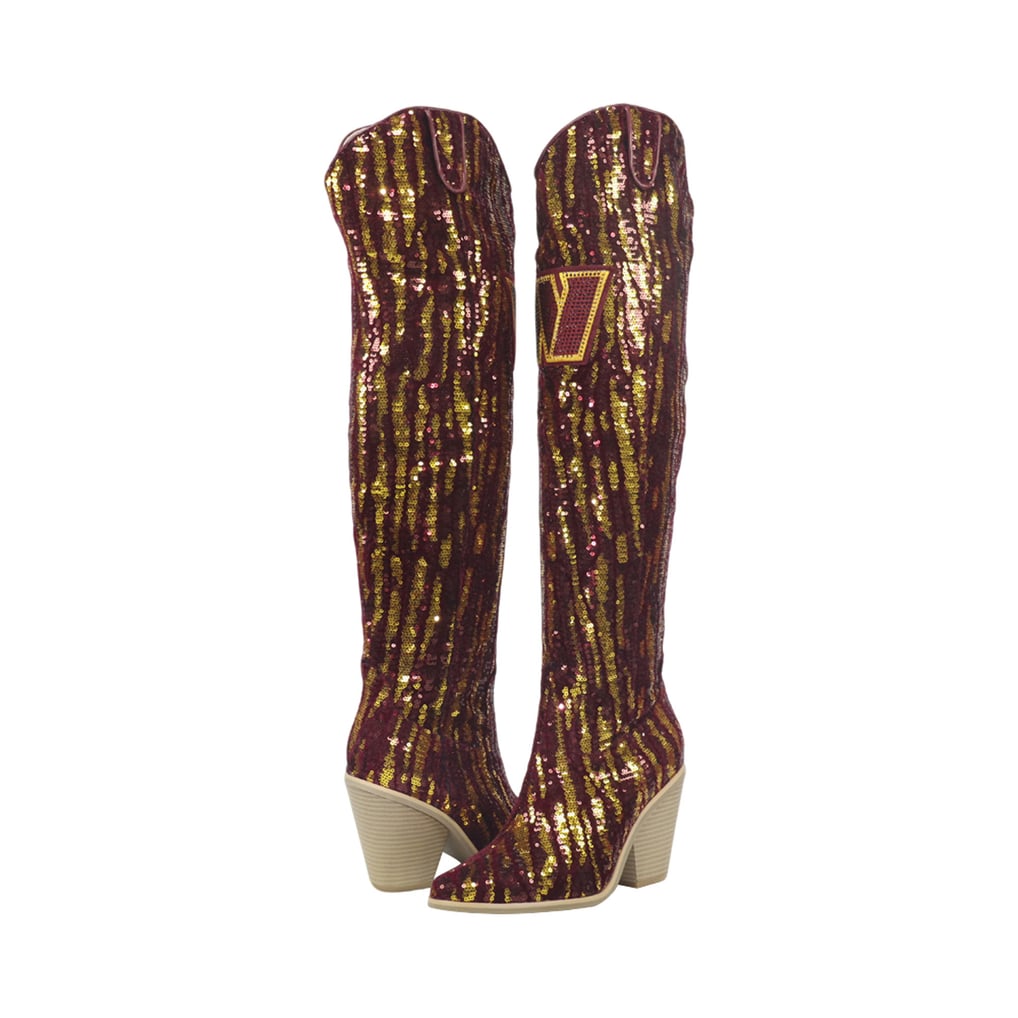  Washington Commanders FABGATING by Cuce Over-the-Knee Two-Tone Sequin Boots