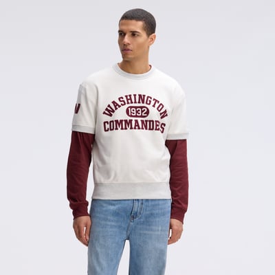 Washington Commanders Fanatics IconicFleece Short Sleeve Sweatshirt - Oatmeal