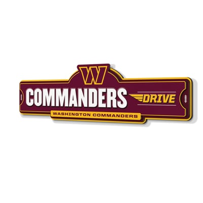 Washington Commanders IDNA 3D Street Sign