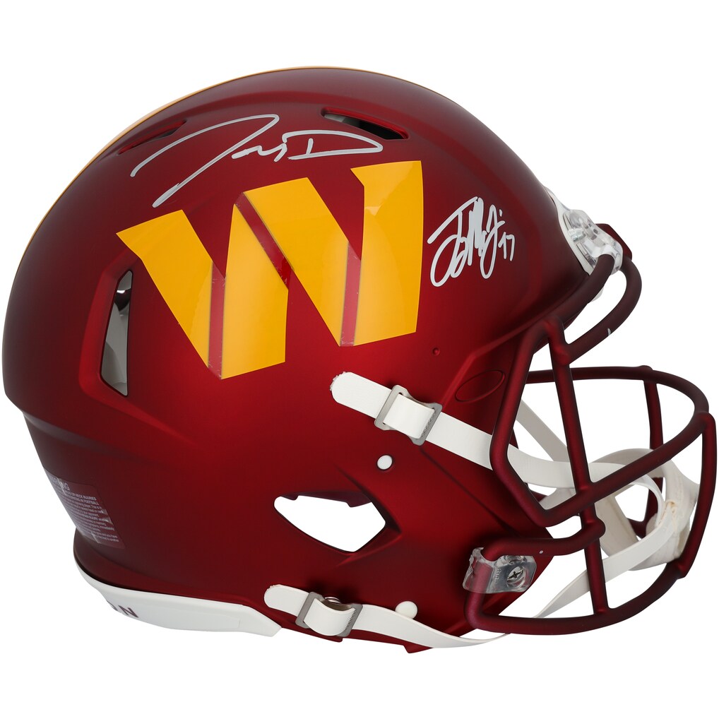 Jayden Daniels & Terry McLaurin Washington Commanders Autographed Fanatics Authentic Riddell Speed Authentic Helmet 