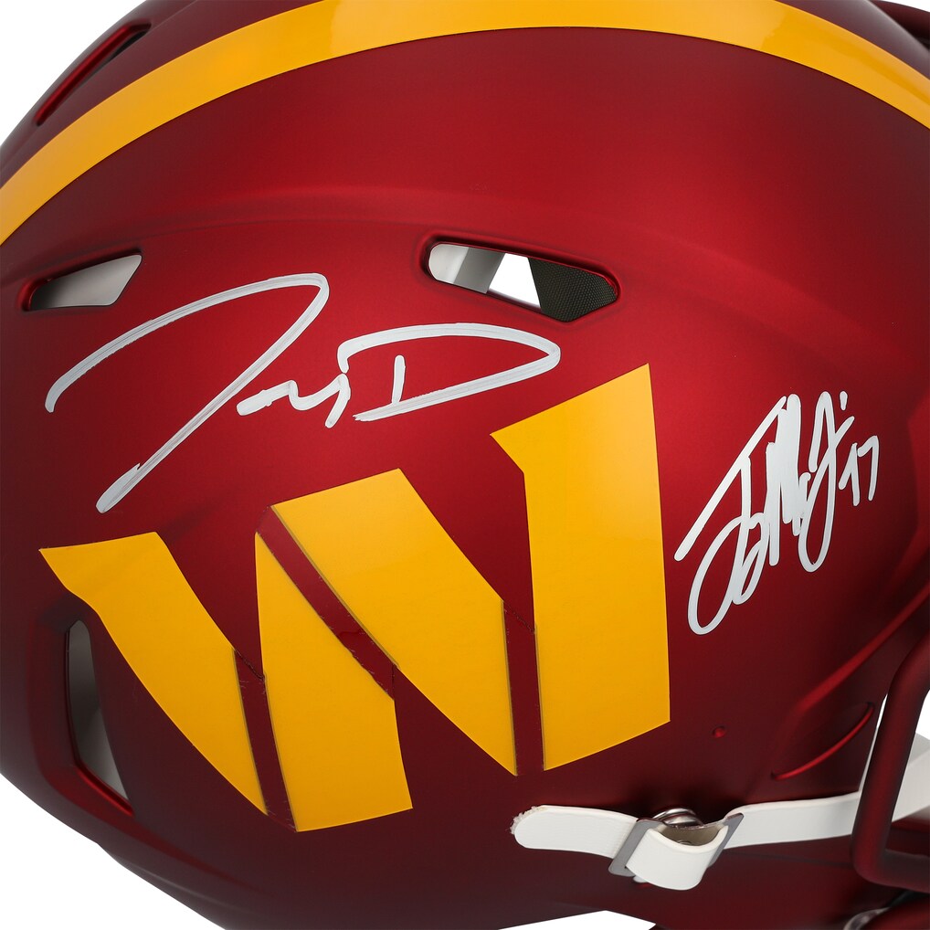 Jayden Daniels & Terry McLaurin Washington Commanders Autographed Fanatics Authentic Riddell Speed Authentic Helmet 