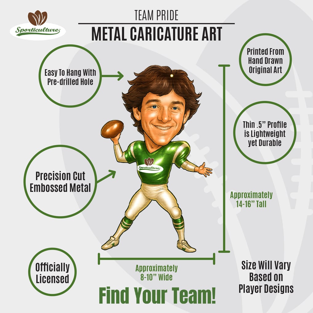 Jayden Daniels Washington Commanders Metal Caricature Wall Art