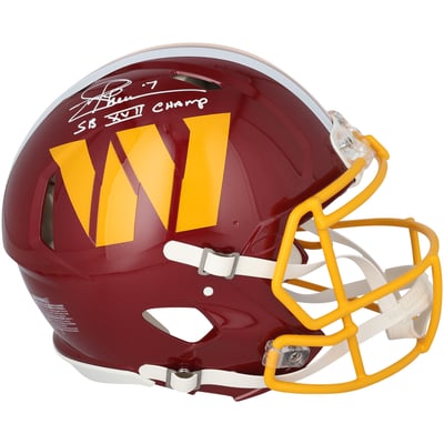 Joe Theismann Washington Commanders Autographed Fanatics Authentic Riddell 2026 Speed Authentic Helmet with "SB XVII Champs" Inscription