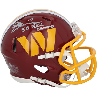 Joe Theismann Washington Commanders Autographed Fanatics Authentic Riddell 2026 Speed Mini Helmet with "SB XVII Champs" Inscription