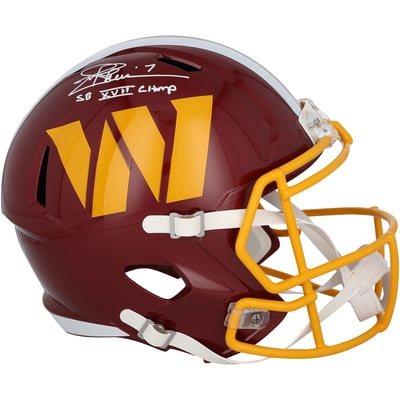 Joe Theismann Washington Commanders Autographed Fanatics Authentic Riddell 2026 Speed Replica Helmet with "SB XVII Champs" Inscription