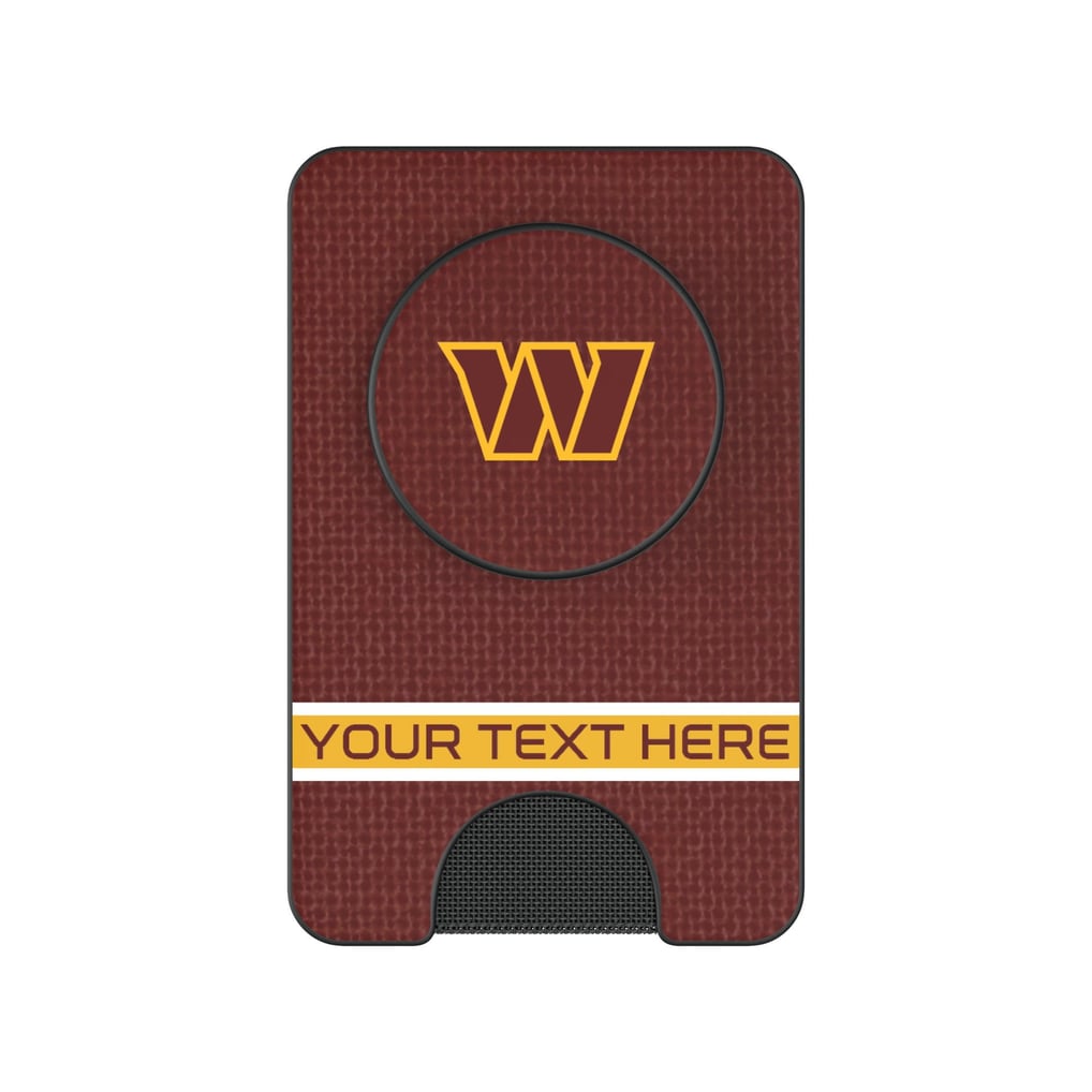 Washington Commanders Keyscaper Personalized Endzone Solid PopSockets Magnetic Wallet
