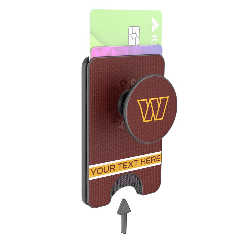 Washington Commanders Keyscaper Personalized Endzone Solid PopSockets Magnetic Wallet