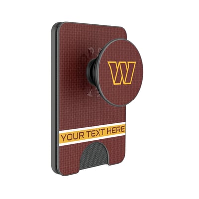 Washington Commanders Keyscaper Personalized Endzone Solid PopSockets Magnetic Wallet