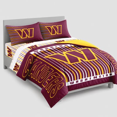 Logo Brands Washington Commanders Momentum Bed In A Bag - Full