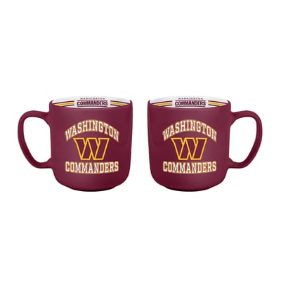 Washington Commanders Logo Brands Two-Piece 15oz. Stripe Mug Set