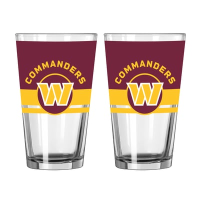 Washington Commanders Logo Brands Two-Piece 16oz. Horizon Pint Glass Set