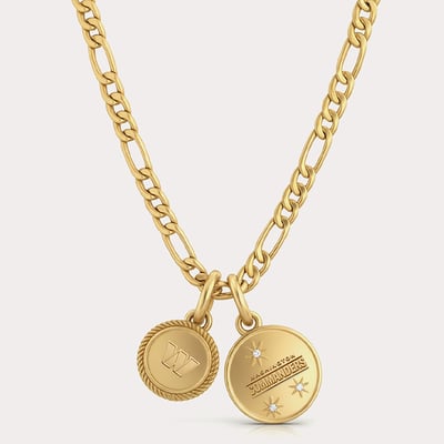 Washington Commanders LUV AJ Double Coin Logo Necklace