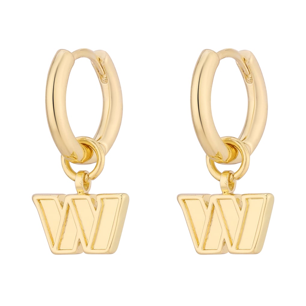 Washington Commanders LUV AJ  Logo Charm Huggie Earrings 
