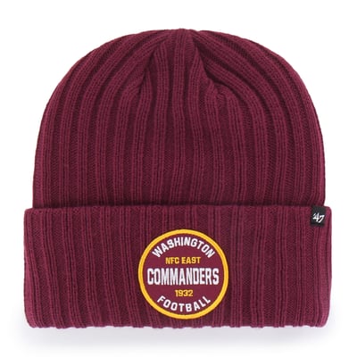  Washington Commanders '47 Ribbed Snowdrift Cuffed Knit Hat - Burgundy