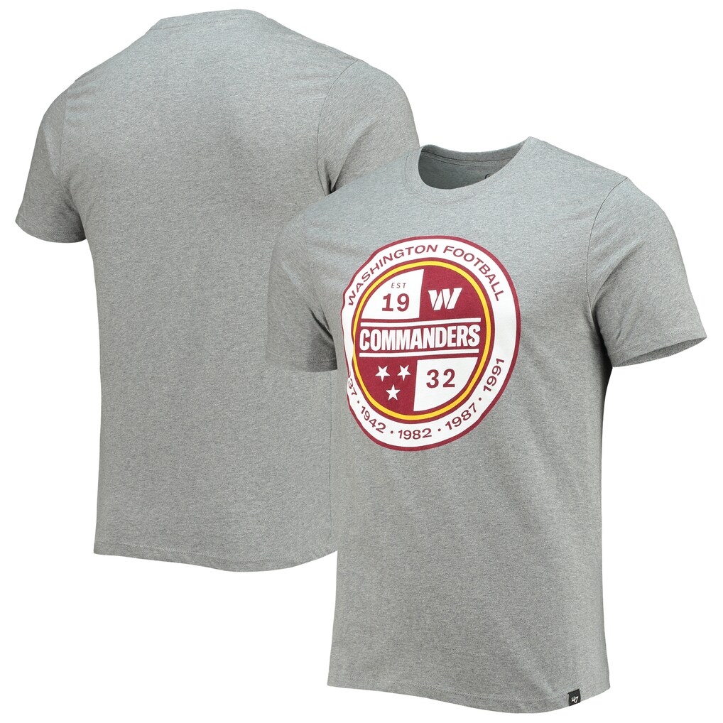 Washington Commanders '47 Imprint Super Rival T-Shirt - Gray