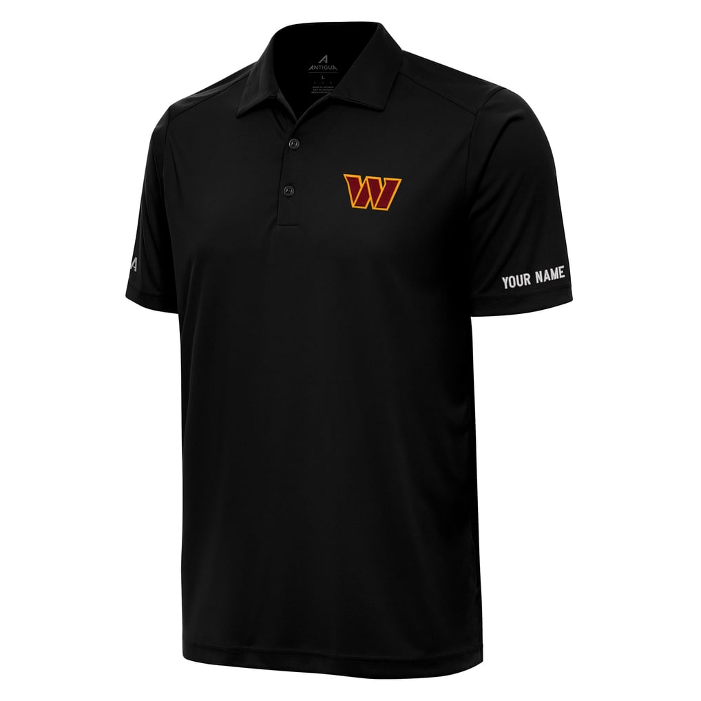 Washington Commanders Antigua  Personalized Tribute Polo - Black