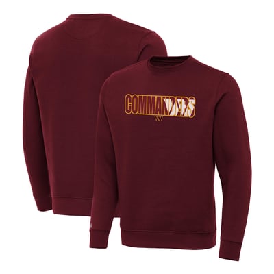 Washington Commanders Antigua Woodland Camo Victory Sweatshirt - Burgundy