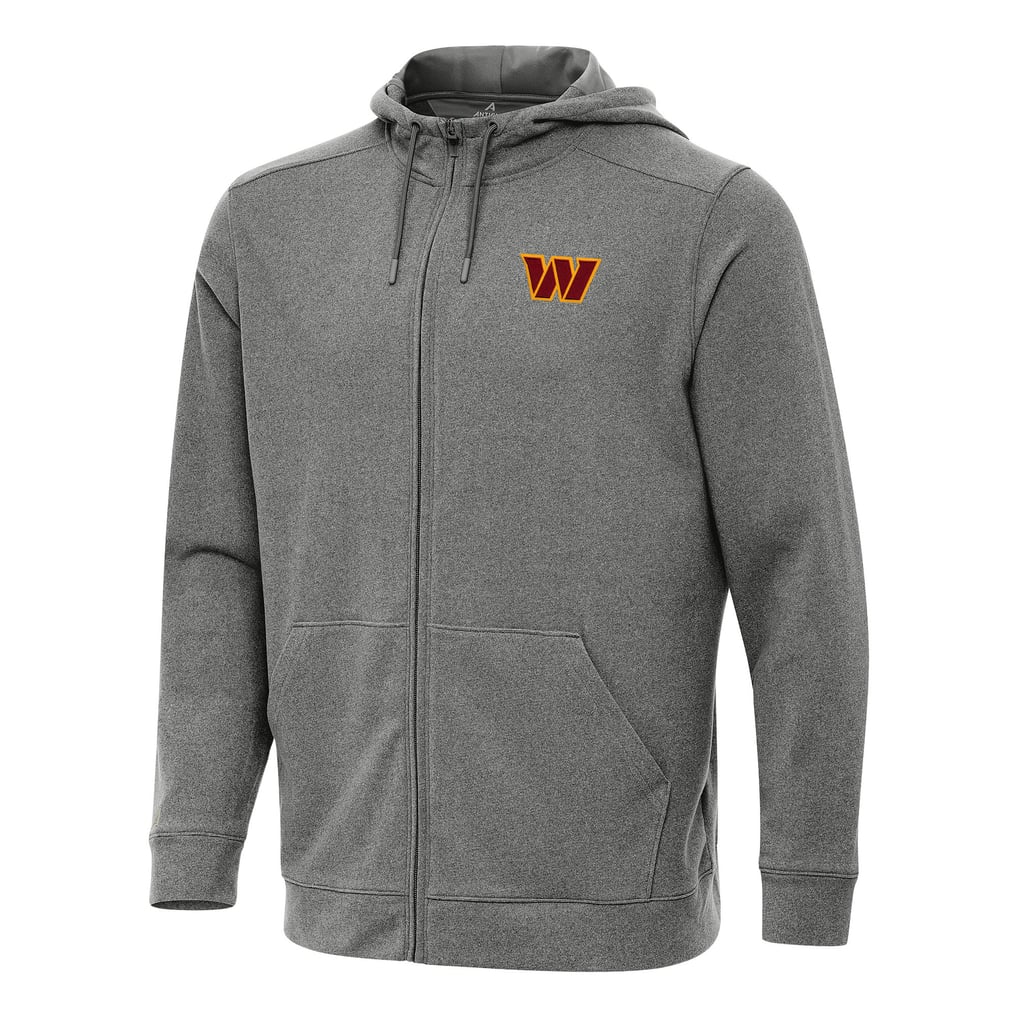 Washington Commanders Antigua Effortless Full-Zip Hoodie - Heather Black