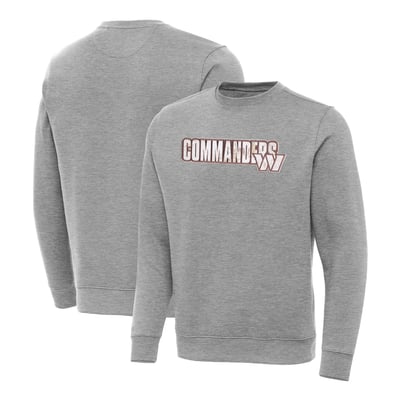 Washington Commanders Antigua Woodland Camo Victory Sweatshirt - Heather Gray