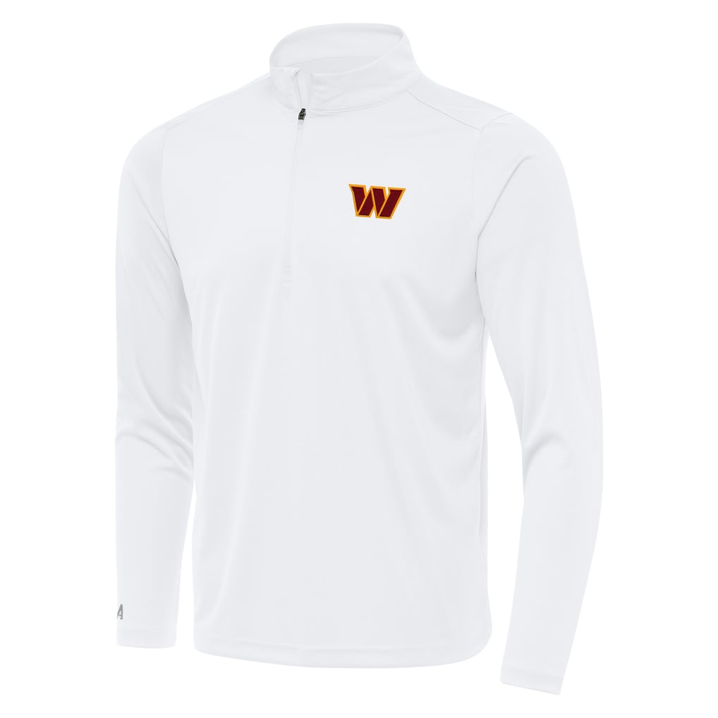 Washington Commanders Antigua  Personalized Tribute Quarter-Zip Pullover - White