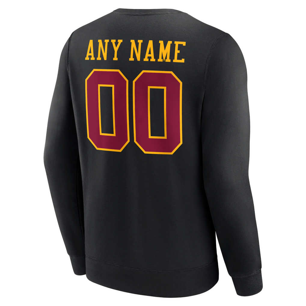 Washington Commanders  Team Authentic Personalized Name & Number Sweatshirt - Black