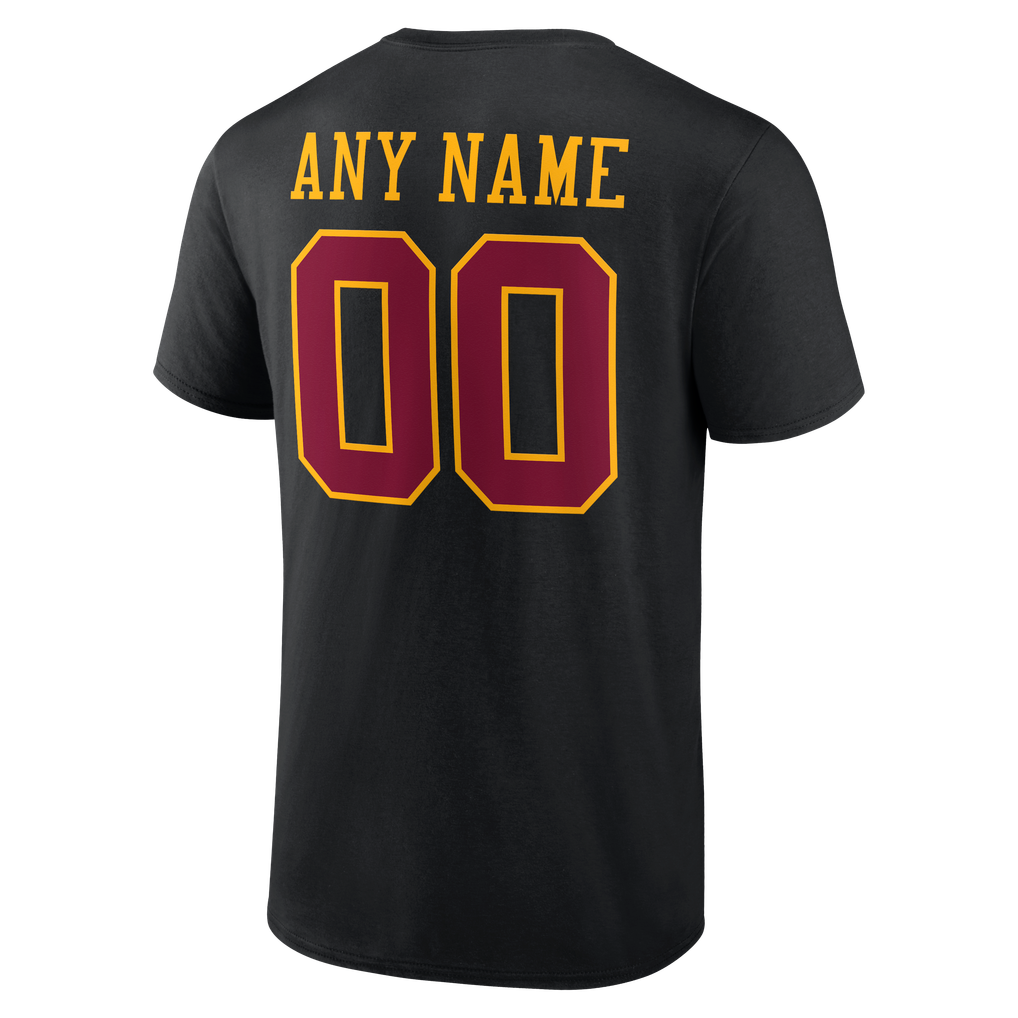 Washington Commanders  Team Authentic Personalized Name & Number T-Shirt - Black