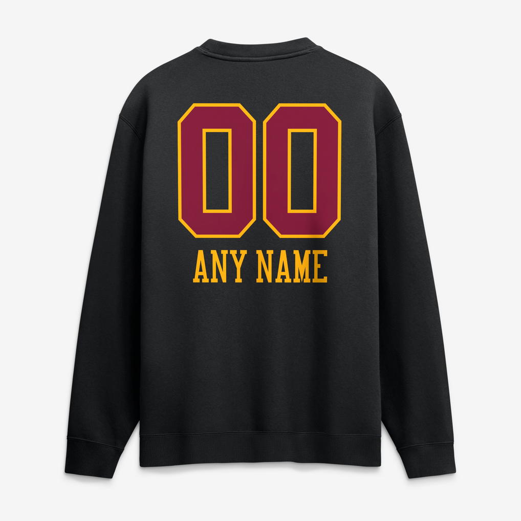 Washington Commanders  Touchdown Wordmark Personalized Name & Number Sweatshirt - Black