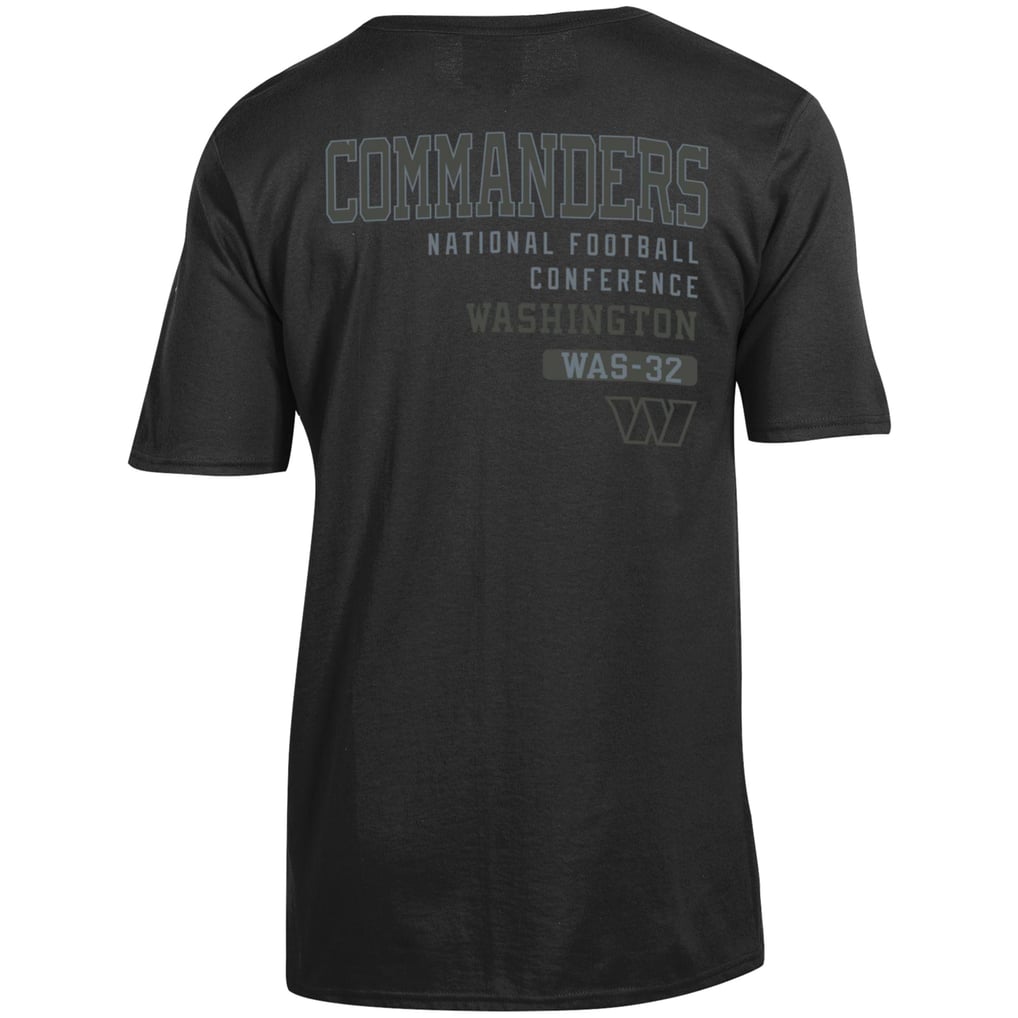 Men's Champion Black Washington Commanders Tonal Logo T-Shirt