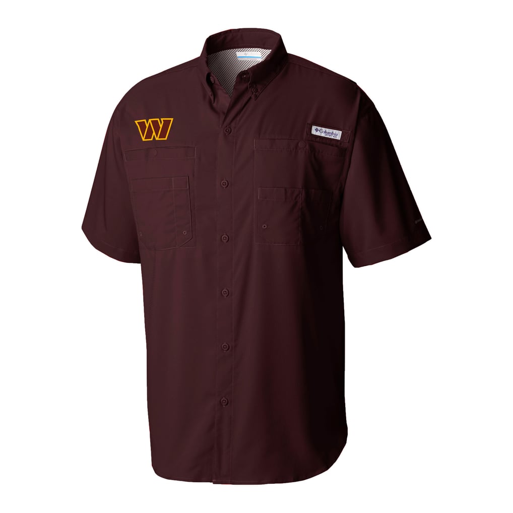 Washington Commanders Columbia Tamiami Omni-Shade Button-Down Shirt - Burgundy