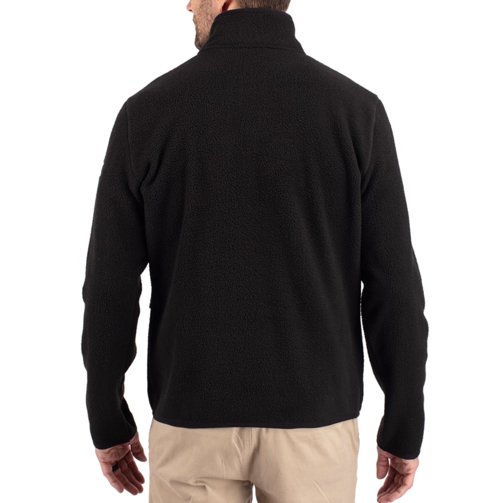 Washington Commanders Cutter & Buck Cascade Eco Sherpa Fleece Quarter-Zip Pullover Jacket - Black