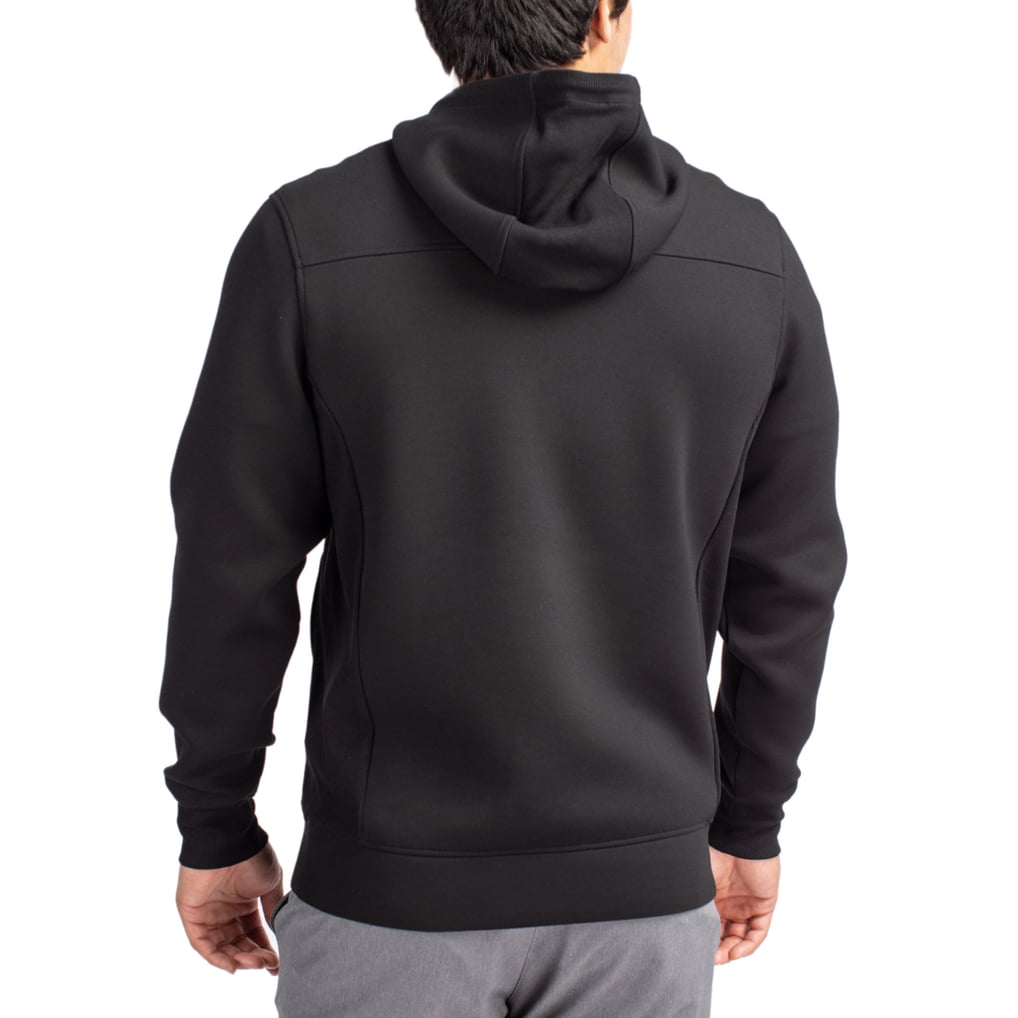 Washington Commanders Cutter & Buck Primary Mark Roam Eco Recycled Half-Zip Pullover Hoodie - Black