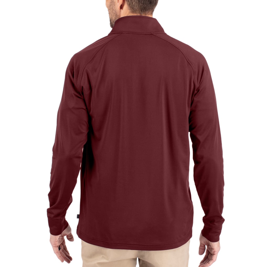 Washington Commanders Cutter & Buck Adapt Eco Stretch Quarter-Zip Pullover Jacket - Burgundy