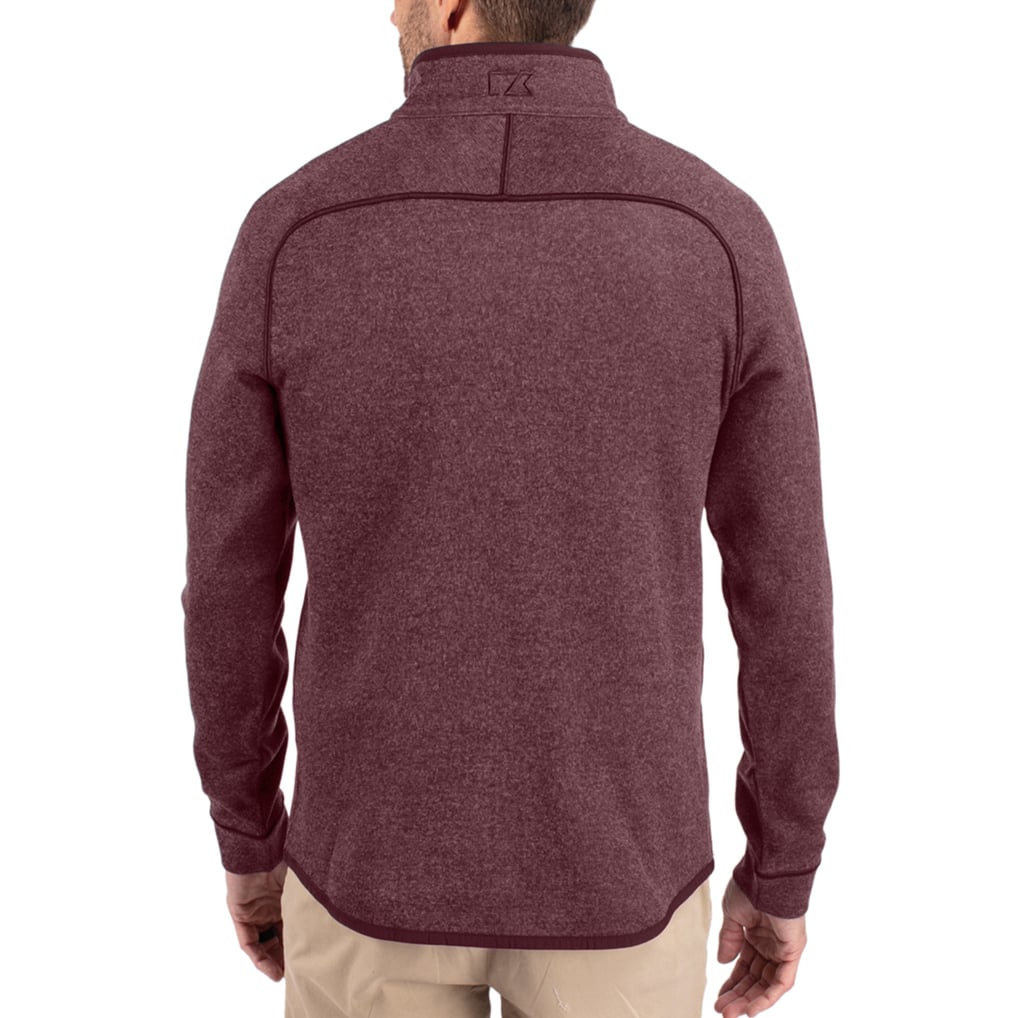 Washington Commanders Cutter & Buck Mainsail Half-Zip Pullover Jacket - Burgundy