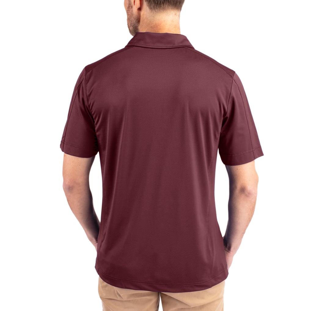 Washington Commanders Cutter & Buck Prospect DryTec Textured Stretch Polo - Burgundy