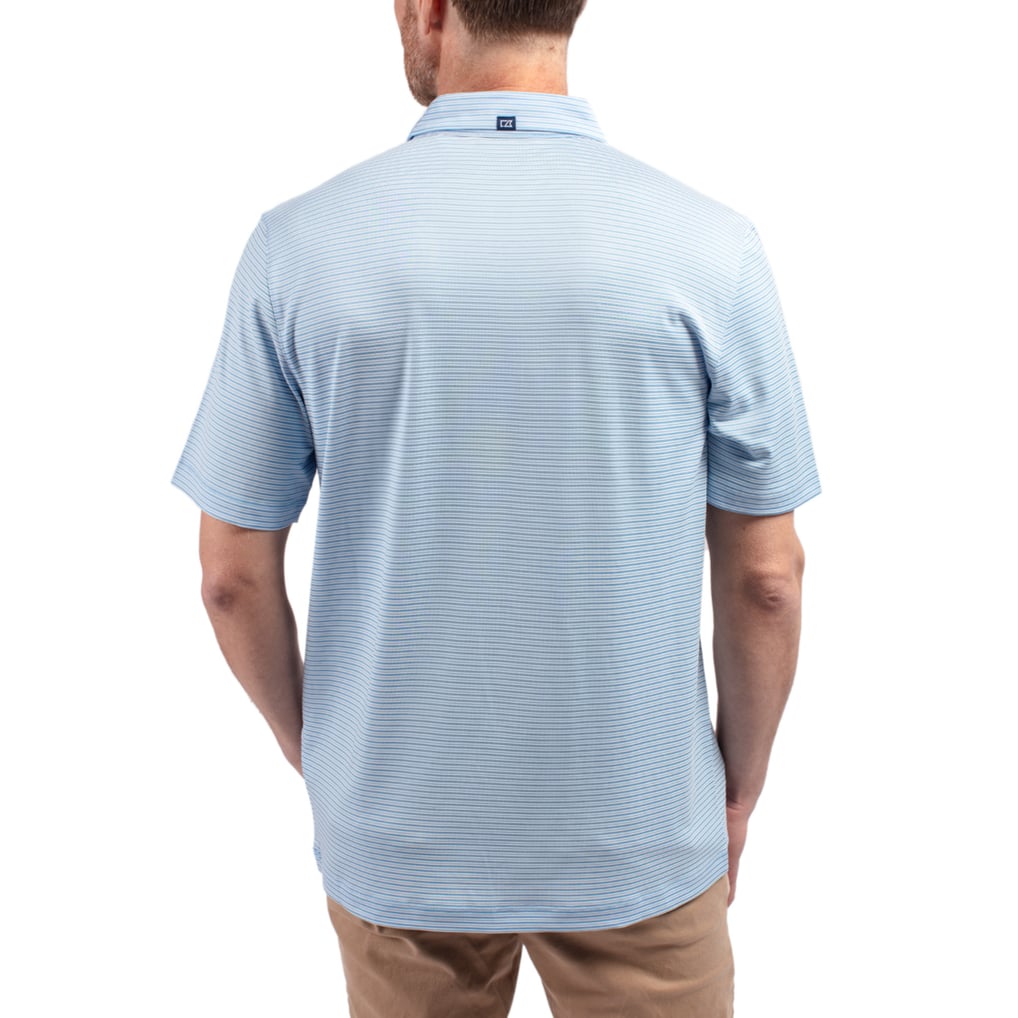 Washington Commanders Cutter & Buck Forge Eco Double Stripe Stretch Recycled Polo - Powder Blue