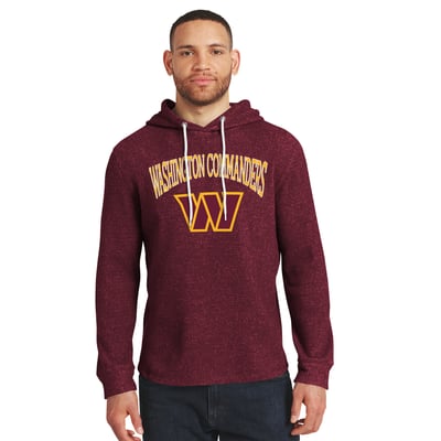 Washington Commanders Darius Rucker Collection by Fanatics Waffle Knit Hooded Tri-Blend Long Sleeve T-Shirt - Burgundy