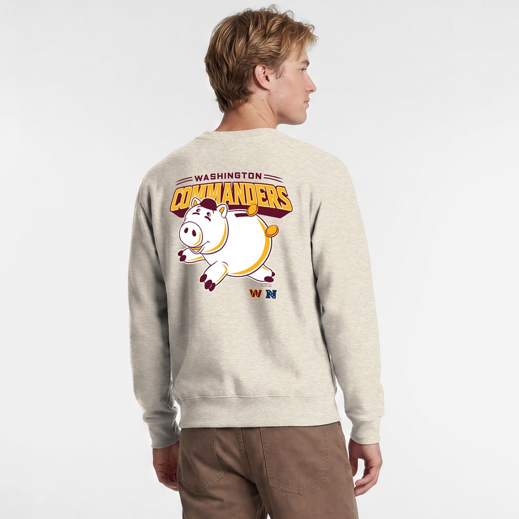 Men's Washington Commanders Disney x Champion Oatmeal Powerblend Left ...