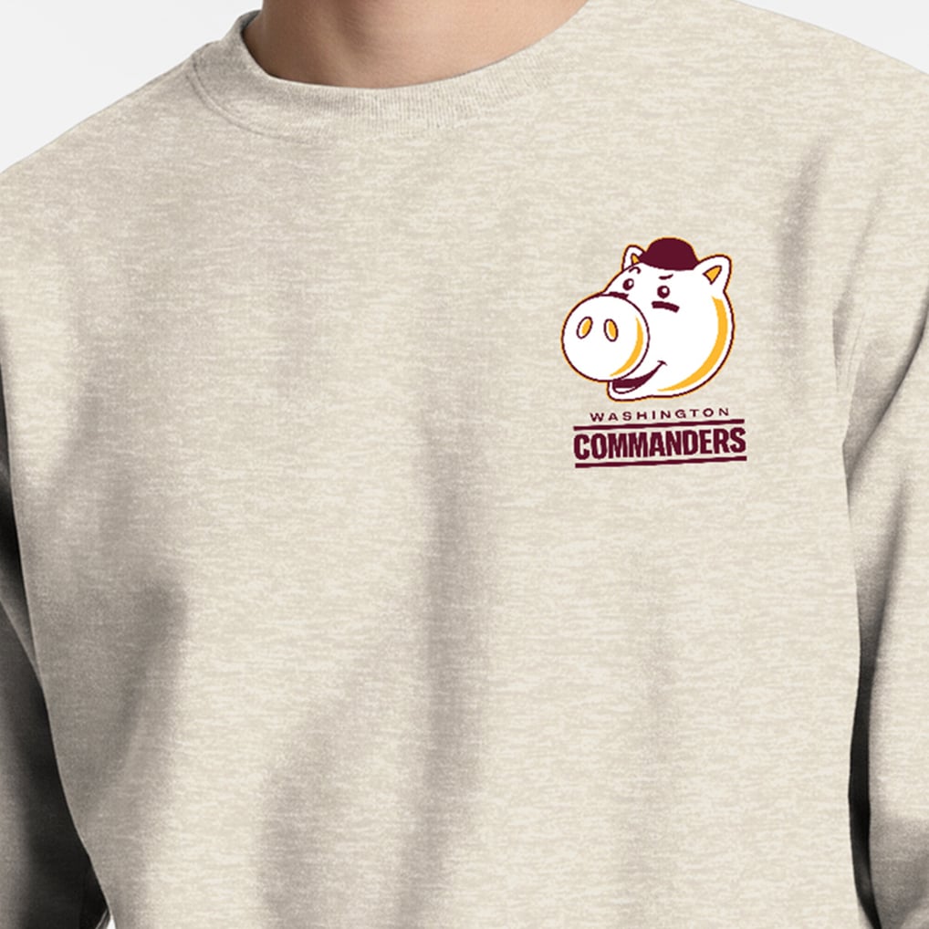 Men's Washington Commanders Disney x Champion Oatmeal Powerblend Left ...