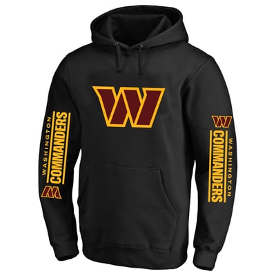 Washington Commanders Fanatics Big & Tall 3-Hit Pullover Hoodie - Black
