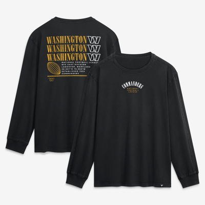 Washington Commanders Fanatics Relaxed Fullback Drive Long Sleeve Fashion Top - Black