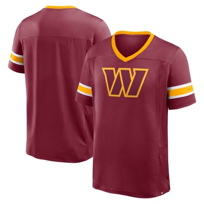 Washington Commanders Fanatics Hometown Premium Hashmark V-Neck T-Shirt - Burgundy