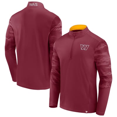 Washington Commanders Fanatics Ringer Quarter-Zip Jacket - Burgundy
