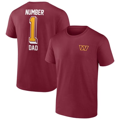 Washington Commanders Fanatics Team #1 Dad T-Shirt - Burgundy