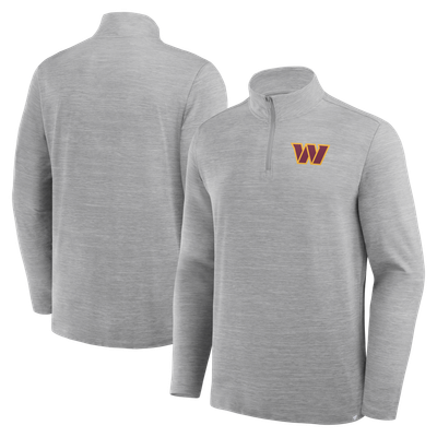 Washington Commanders Fanatics Clutch Quarter-Zip Pullover - Heather Gray