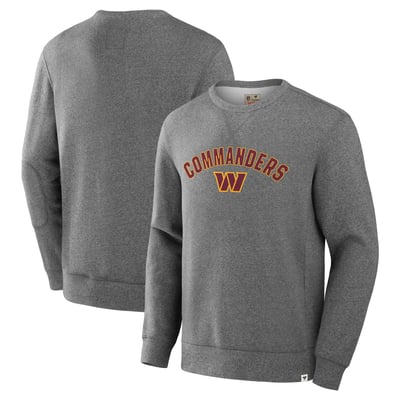  Washington Commanders Fanatics Loop Terry Pullover Sweatshirt - Heather Gray