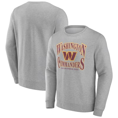 Washington Commanders Fanatics Playability Pullover Sweatshirt - Heather Gray