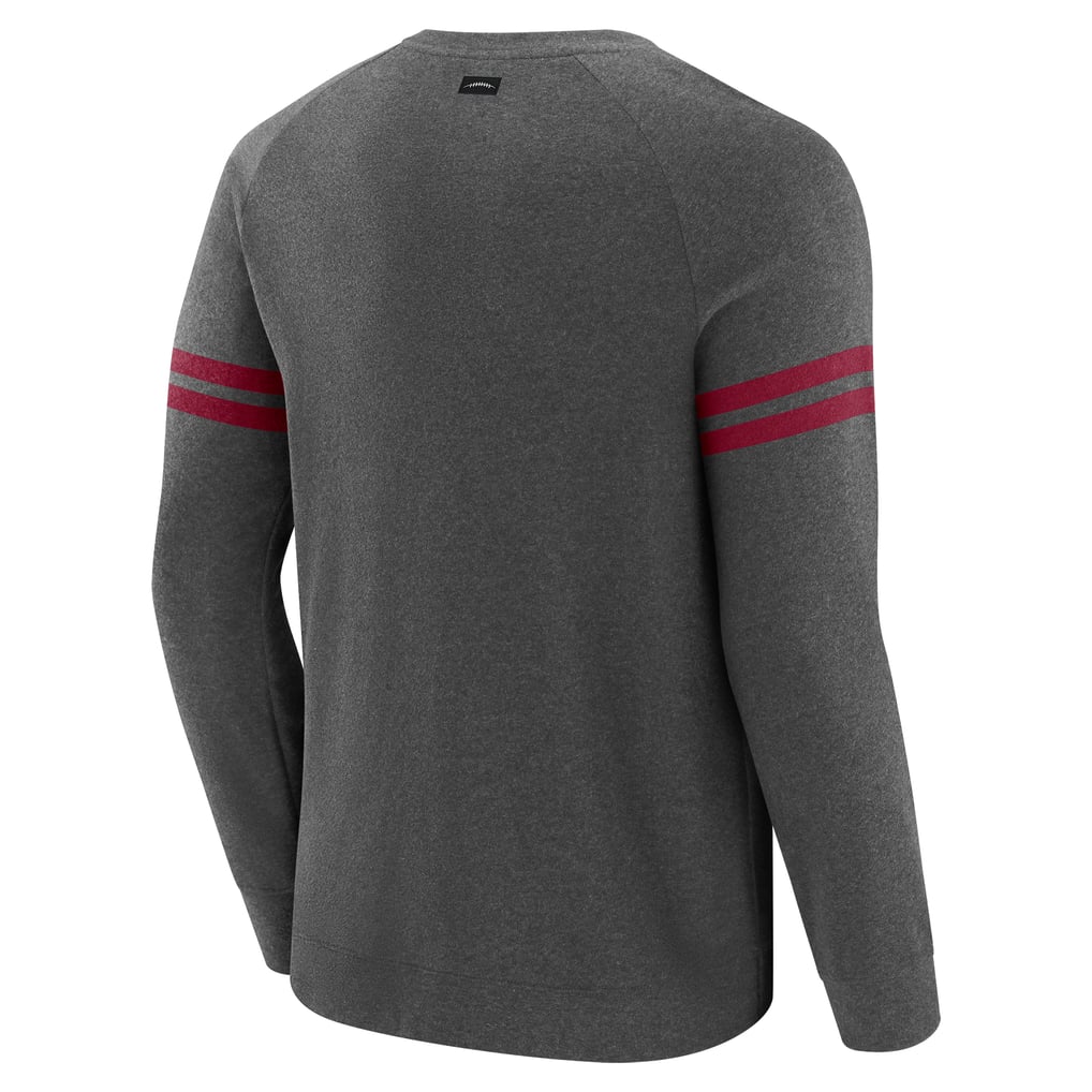 Washington Commanders J. Palmer Players Lounge Raglan Tri-Blend Sweatshirt - Dark Heather Gray